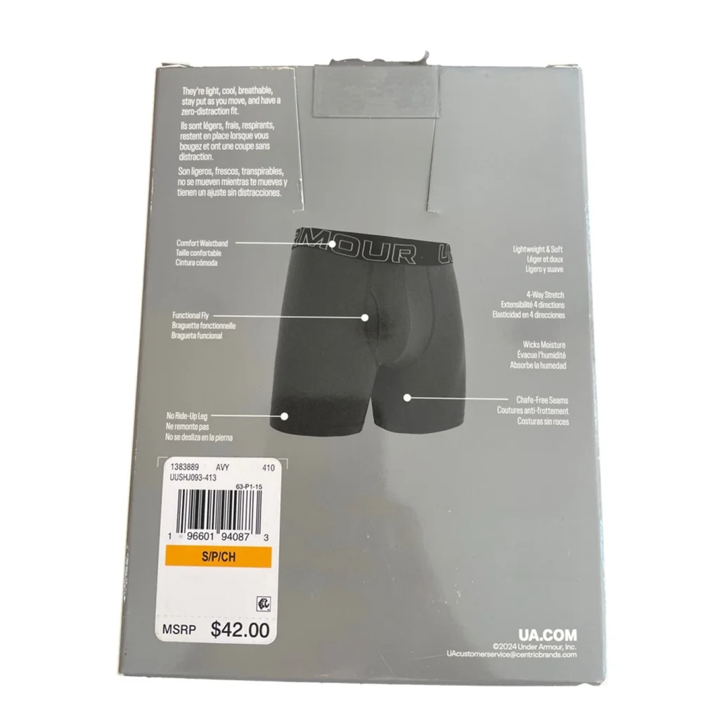 Under Armour Performance Cotton Boxerjock Briefs Small 6 Pairs